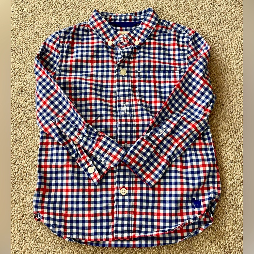 Mini Boden Plaid Button Down